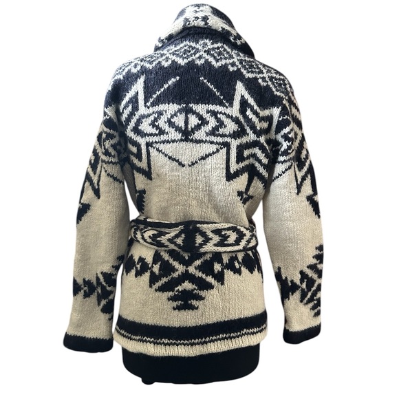 Ralph Lauren Polo Faire Intarsia Knit Wool Cashmere Blend Shawl Neck Cardigan M - Picture 2 of 8